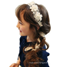 Yarn Lace Flower Headband Luxury Hair Accessories Korean Handmade Princess Birthday Hairband Sweet For Women Girls Gift Party